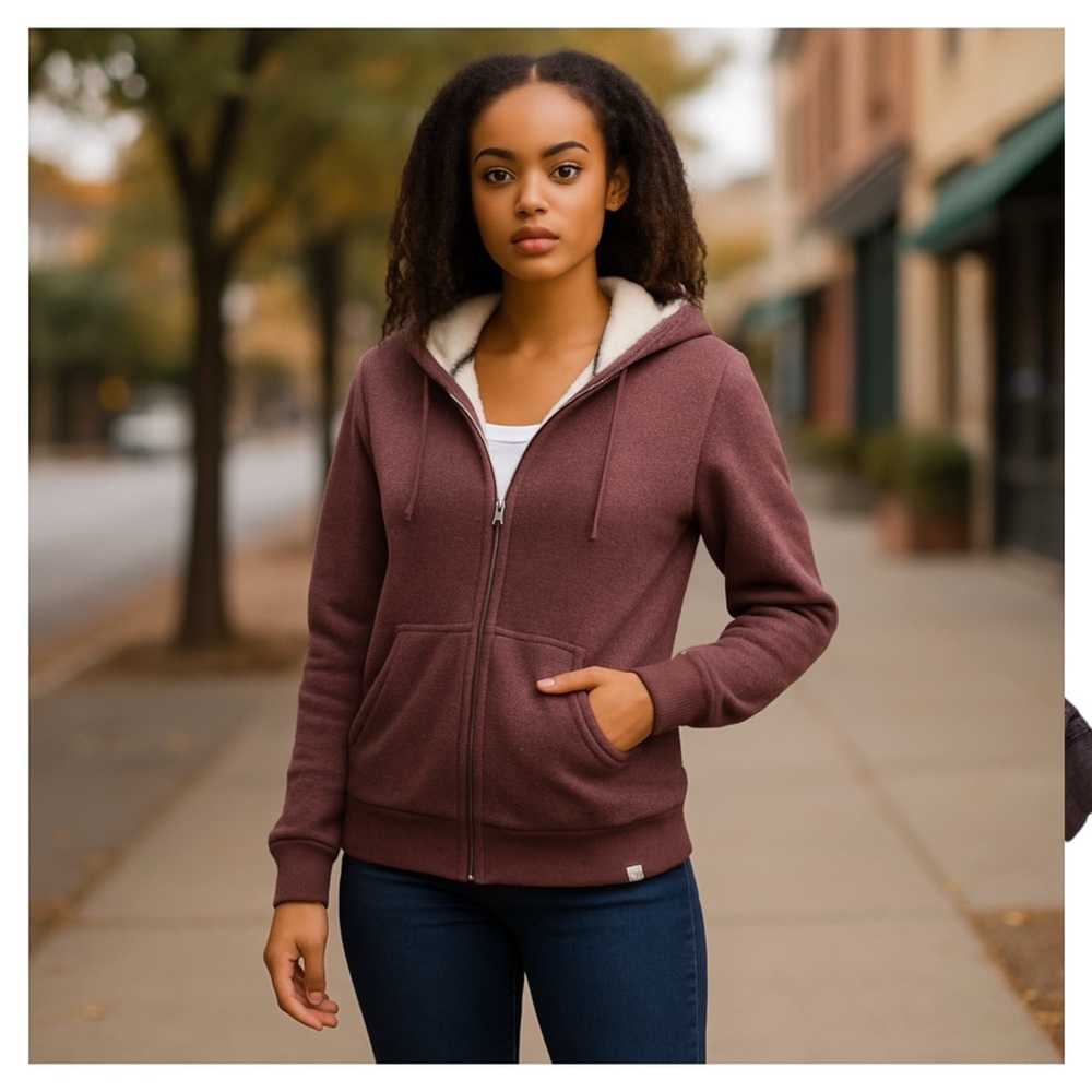 Quiksilver Women's Burgundy Hoodie